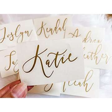 Personalized Bridesmaid Vinyl Decal for Tumblers - Rose Gold Champagne Glass Decals