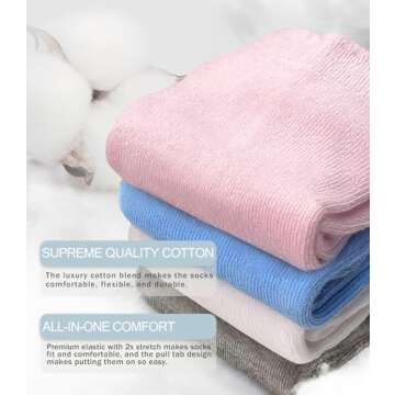 Simply Kids Non-Slip Toddler Ankle Socks (9 Pairs) – Superior Grip, Soft Cotton, for Active Baby Girls & Boys (Ages 0-7)