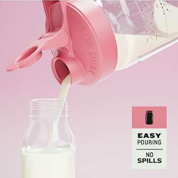 Top Mason Jar Breast Milk Pitcher - 1 Quart, Heavy Duty, Leakproof