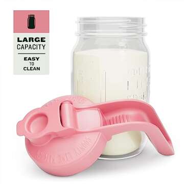 Top Mason Jar Breast Milk Pitcher - 1 Quart, Heavy Duty, Leakproof