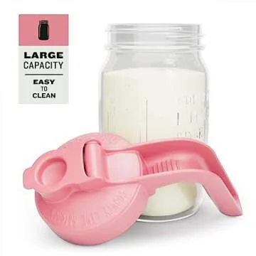 Top Mason Jar Breast Milk Pitcher - 1 Quart, Heavy Duty, Leakproof