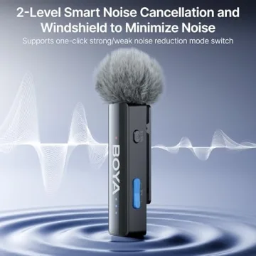 BOYA BOYALINK 2 Wireless Lavalier Microphone for iPhone Camera Android, Mini Lapel Mic, 48 KHz 24 Bit, 6mm Mic, 1000ft, 30h Use, Noise Cancelling, Clip on Mic USB-C/Lightning/3.5mm TRS, Vlog, iPad