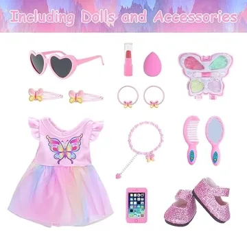 14.5 Inch Black Doll with Accessories for Kids