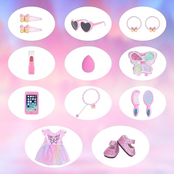 14.5 Inch Black Doll with Accessories for Kids