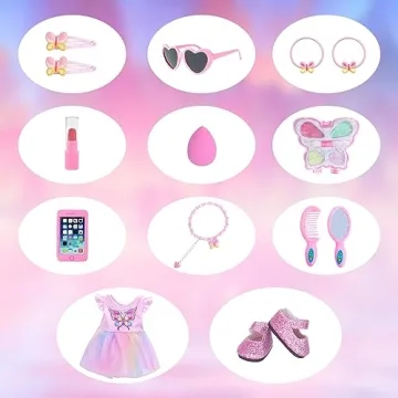 14.5 Inch Black Doll with Accessories for Kids