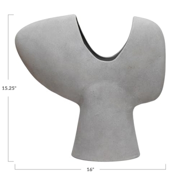 Bloomingville Distressed Grey Terra-Cotta Vase for Home Decor