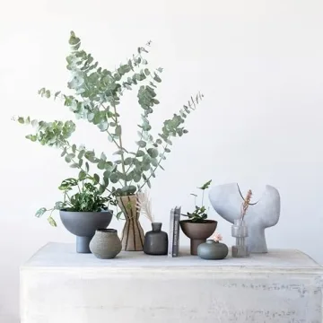 Bloomingville Distressed Grey Terra-Cotta Vase for Home Decor