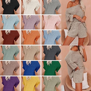 Ermonn Women's Cozy Off-Shoulder Pajama Set for Style