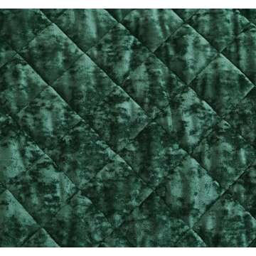 Lux Forest Green Velvet King Quilt Set for All Seasons