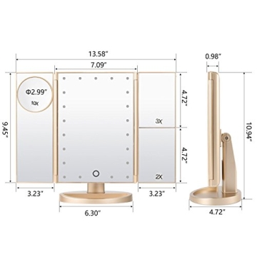 Magicfly Lighted Makeup Mirror with 21 LED Lights