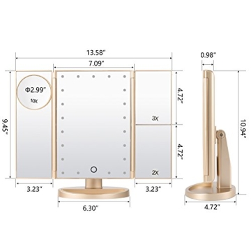Magicfly Lighted Makeup Mirror with 21 LED Lights