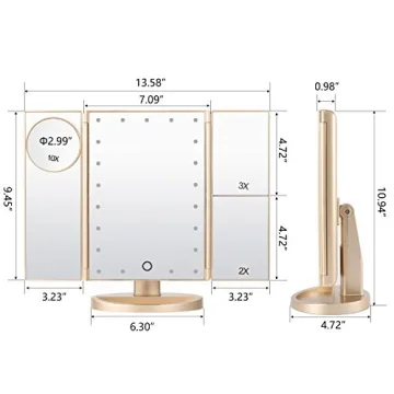 Magicfly Lighted Makeup Mirror with 21 LED Lights