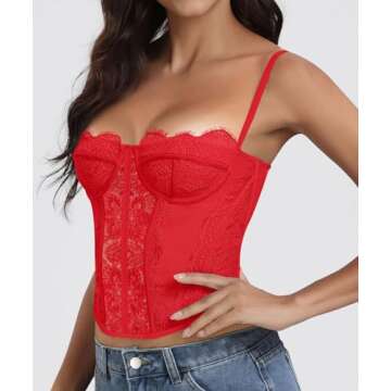 AENLLEY Lace Bustier Corset Tops - Stylish & Sexy