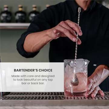 A Bar Above Diamond Cut Cocktail Mixing Glass, Thick Sturdy Glass Beaker, to Mix and Stir Cocktails, Drink Mixer Glass, for Bar Mixing Set, Basic, Professional, or Home Bar Accessories, 18 Oz