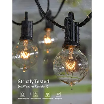 Outdoor String Lights 25FT with Edison Bulbs