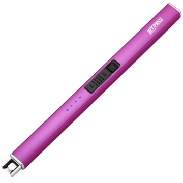 JETPRO Electric Arc Windproof Lighter - Flameless & Rechargeable with Safety Lock (Purple)