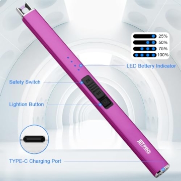 JETPRO Electric Arc Rechargeable Lighter for BBQ Camping