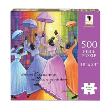 African American Expressions - Praises Go Up Puzzle – 500-Piece Inspirational African American Jig...