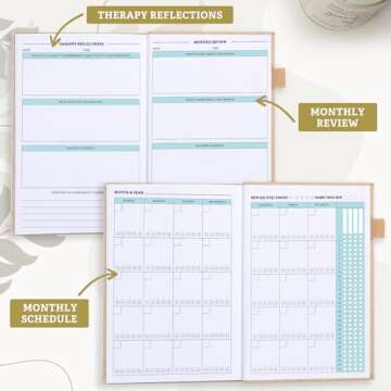 Zorblinx Mental Health Journal for Women and Men - Anxiety & Guided Journal with Mood & Habit Tracker - Take 5 Minuets Everyday - 91 Days Self Care Journal with Prompts, Begie