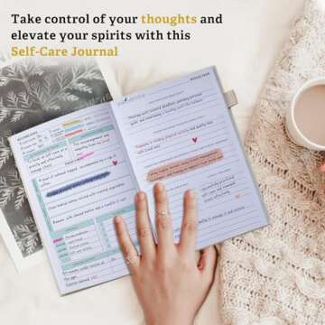 Zorblinx Mental Health Journal for Women and Men - Anxiety & Guided Journal with Mood & Habit Tracker - Take 5 Minuets Everyday - 91 Days Self Care Journal with Prompts, Begie