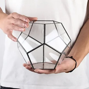 NCYP Small Plants Terrarium - Stylish Geometric Glass Planter