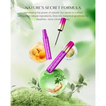 VieBeauti Premium Eyelash Growth Serum: Lash Enhancing Serum with Advanced Formula to Boost Longer Fuller and Thicker Luscious Lashes 0.1 Fl. Oz., Purple