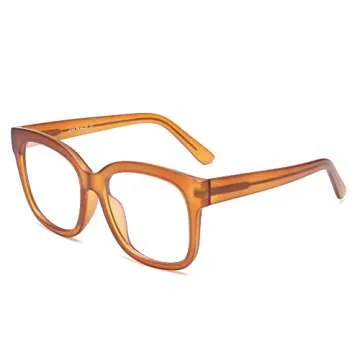 JIM HALO Oversized Blue Light Glasses for Women Square Chunky Bluelight Computer Glasses Reduce Eye ...