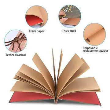 Scrapbook Photo Album Our Adventure Book - DIY Handmade Album Scrapbook Movie Up Travel Scrapbook for Anniversary, Wedding, Travelling, Baby Shower, etc (Travel Scrapbook)