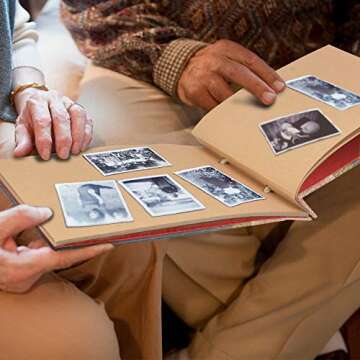 Scrapbook Photo Album Our Adventure Book - DIY Handmade Album Scrapbook Movie Up Travel Scrapbook for Anniversary, Wedding, Travelling, Baby Shower, etc (Travel Scrapbook)