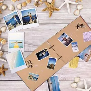 Scrapbook Photo Album Our Adventure Book - DIY Handmade Album Scrapbook Movie Up Travel Scrapbook for Anniversary, Wedding, Travelling, Baby Shower, etc (Travel Scrapbook)