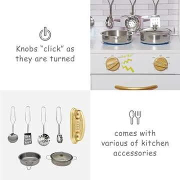 TOUCH US Wooden Play Kitchen Toy Set with Light, Kids Children Pretend Toy Kitchen Playset, Sink with Faucet, Oven, Microwave, Kitchenware Set Accessories for Ages 3-8 Girls Boys