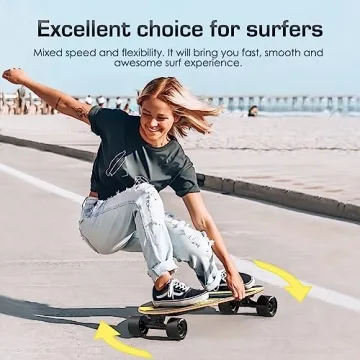 Dreskar FT009 Electric Skateboard, Dual Motor, 18 MPH