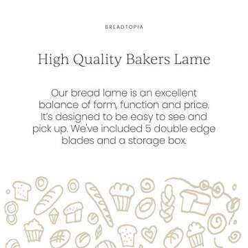 Breadtopia Bread Lame with 5 Blades & Storage Box | Premium Lame Bread Tool | Bread Lame Dough Scoring Tool | Perfect as a Sourdough Scoring Blade | Ideal Gifts for Bakers |