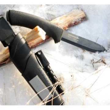 Morakniv Bushcraft Survival Blackblade Knife for Outdoor Use