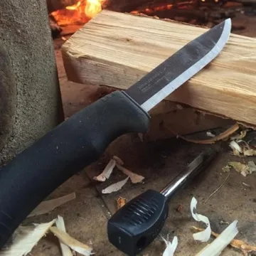Morakniv Bushcraft Survival Blackblade Knife for Outdoor Use