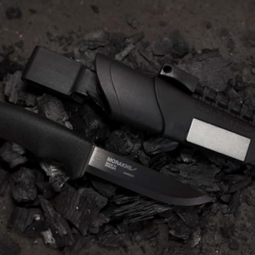 Morakniv Bushcraft Survival Blackblade Knife for Outdoor Use