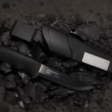 Morakniv Bushcraft Survival Blackblade Knife for Outdoor Use