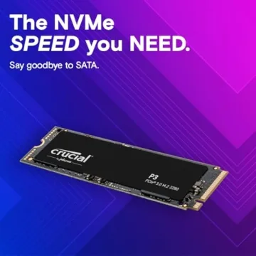 Crucial P3 4TB SSD - Up to 3500MB/s Speed and Reliability