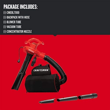 CRAFTSMAN 3-in-1 Leaf Blower and Vacuum Up to 260 MPH