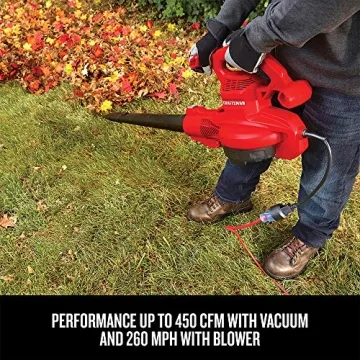 CRAFTSMAN 3-in-1 Leaf Blower and Vacuum Up to 260 MPH