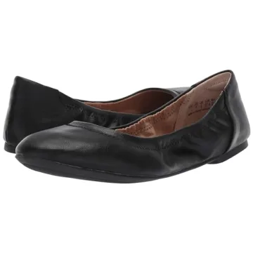 Amazon Essentials Ballet Flats - Black Faux Leather, Size 9