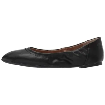 Amazon Essentials Ballet Flats - Black Faux Leather, Size 9