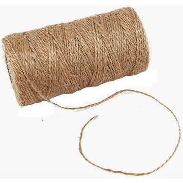 TIAMALL 300 Feet Natural Jute Twine Gift Twine String Packing String