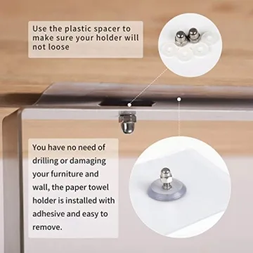 Stylish No Drilling Paper Towel Holder with Adhesive