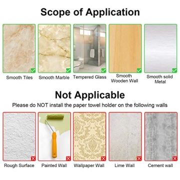 Stylish No Drilling Paper Towel Holder with Adhesive