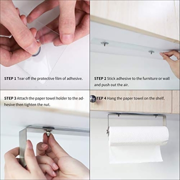 Stylish No Drilling Paper Towel Holder with Adhesive