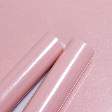 Glossy Glitter Pink Contact Paper - Easy Peel & Stick