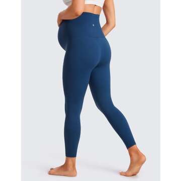 CRZ YOGA Womens Butterluxe Maternity Leggings Over The Belly 25" - Buttery Soft Workout Activewear Y...