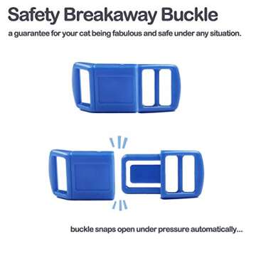 waaag Pet Collars Halloween Multiple Designs, Pumpkins and Gold on Teal Pet Collars for Cats, Adjustable Breakaway Cat Collar with Bell, Small Cat/Kitten Size (Pumpkin and Gold, 6.5"-10")