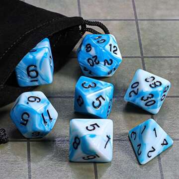 CiaraQ DND Polyhedral Dice Set for Tabletop Games